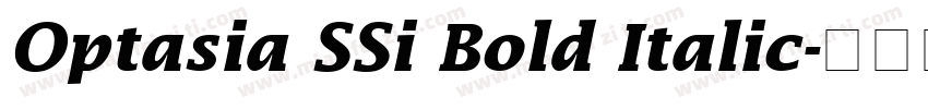 Optasia SSi Bold Italic字体转换